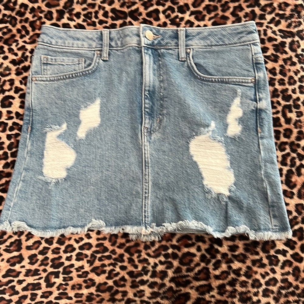 Denim mini skirt